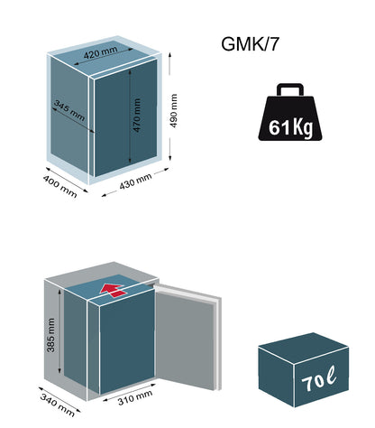 Technomax Torino 4K Keylocking Safe